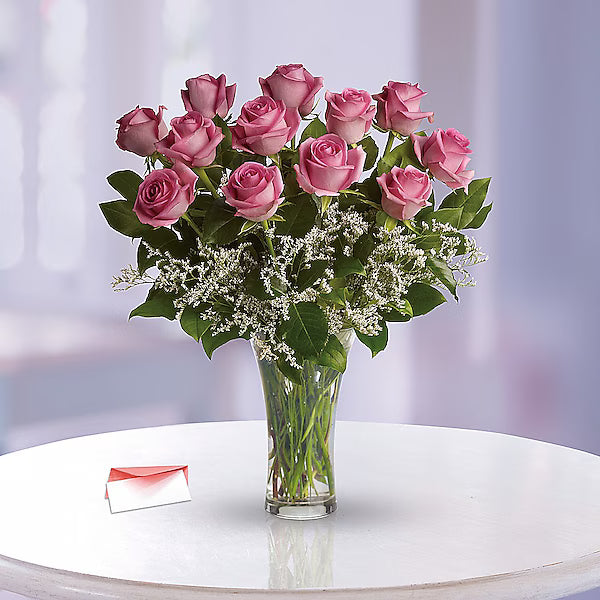 A Dozen Pink Roses