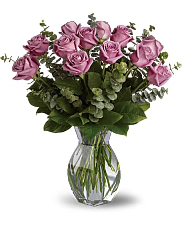 Lavender Wishes - Dozen Premium Lavender Roses